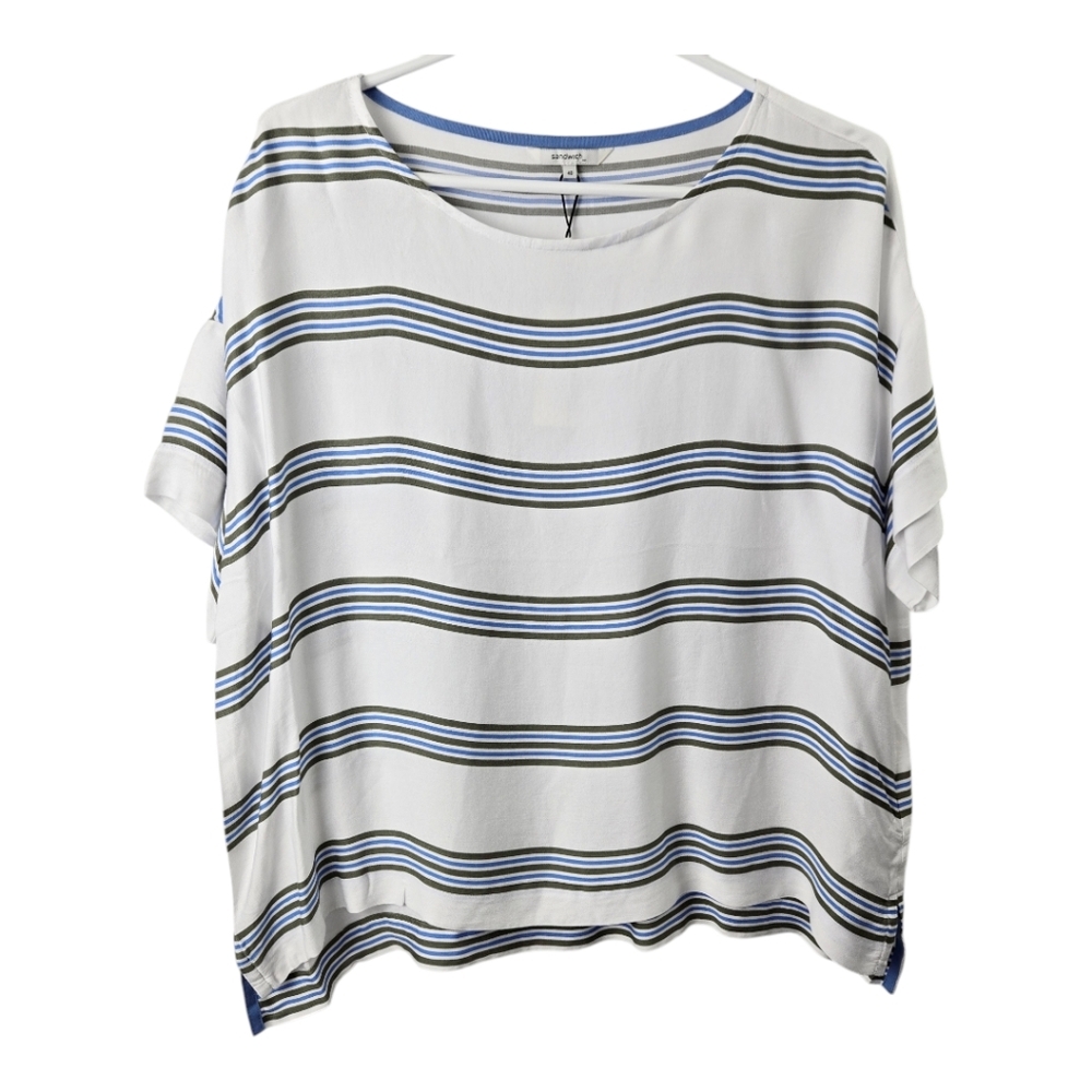 NWT Sandwich OversizedStripe Boxy Fit 100% Viscose Top